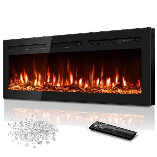 Tehanld 50" Ultra-Thin Electric Fireplace Heater